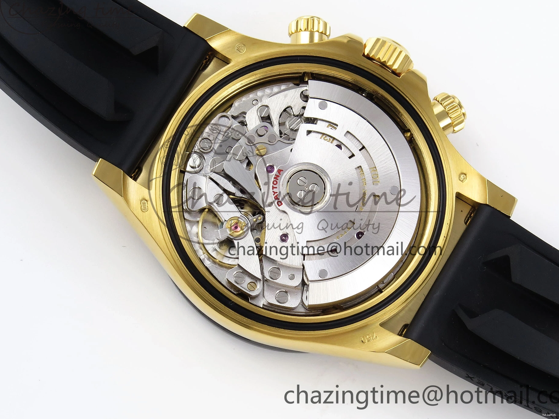 EDITION DAYTONA STRAP 116518 DIAL 1:1 YG BLACK RUBBER APSF ON SH4130 BEST OYSTERFLEX 0426